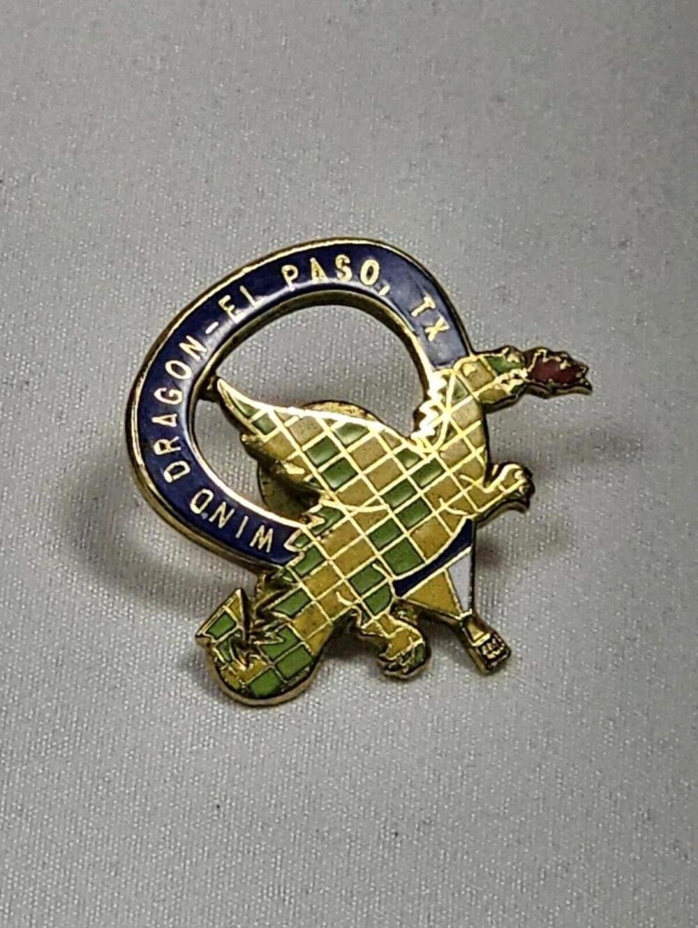 WIND DRAGON BALLOON EL PASO TEXAS ENAMEL HAT LAPEL PIN
